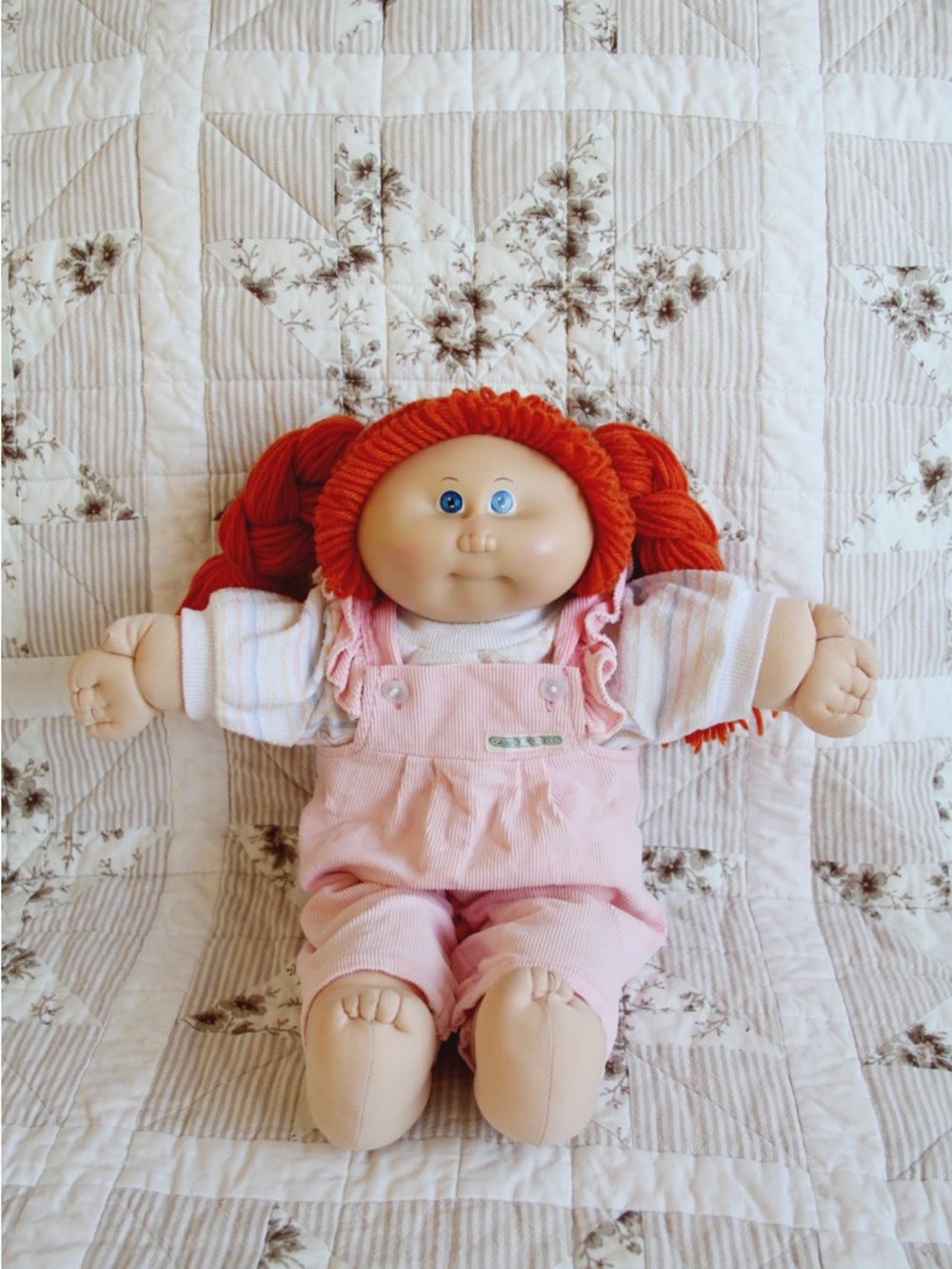 Vintage Cabbage Patch Doll with Overalls